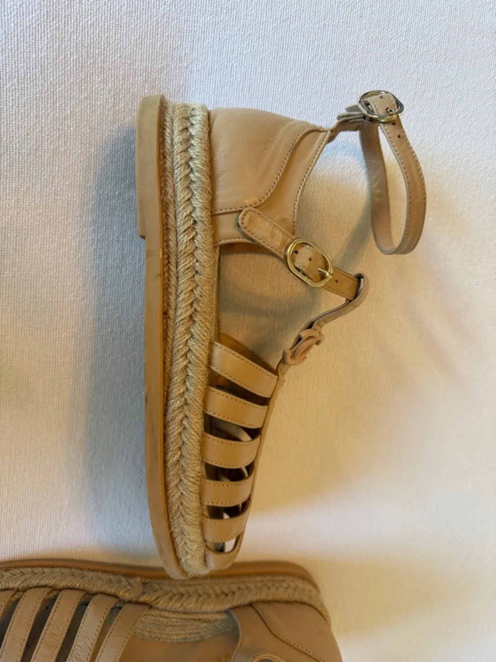 CHANEL Beige Strappy Espadrille Fisherman Sandals - Picture 11 of 14